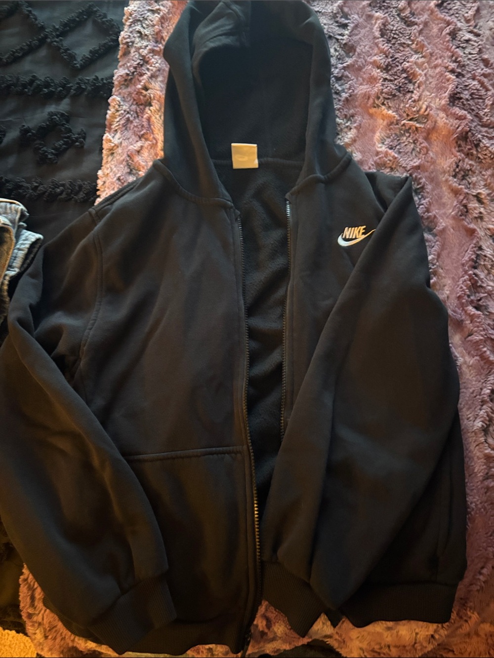 Nike Boys Black Full-Zip Hoodie Jacket